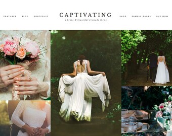 Feminine Wordpress Theme Responsive Wordpress Template Genesis Child Theme Photographer Wordpress Theme Ecommerce Wordpress Blog Theme