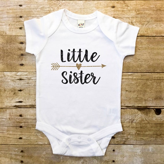 Little Sister Onesie Little Sister Shirt Baby Onesie Little