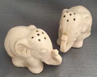 Vintage Elephant Salt and Pepper Shakers