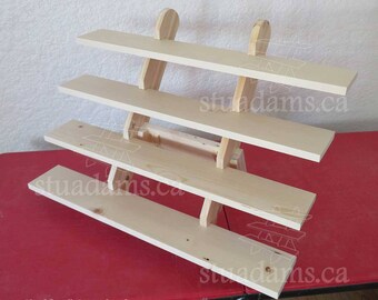 4-Shelf 30" Wide collapsible riser portable display stand store countertop display craft show display shelf trade show