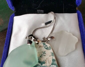 green seaglass necklace