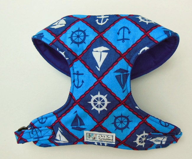 Nautical Comfort Soft Dog Harness Made to Order