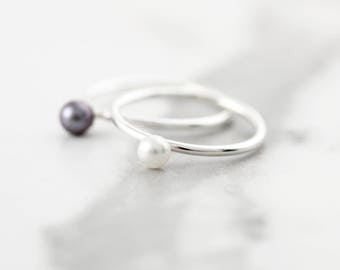 Pearl ring - Ring in sterling silver or gold filled