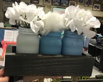 Mason Jar Center Pieces, Utensil Holders, & Christmas Decor