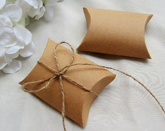 Boite Cadeau Carton Kraft Pliable Emballage Bijoux 9x7x2,4cm