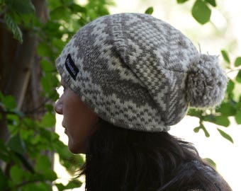 Pangboche Slouchy Beanie with Pom Pom