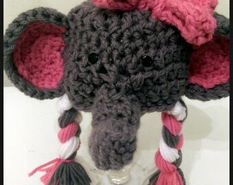 Elephant Newborn Hat Crochet Photo Prop
