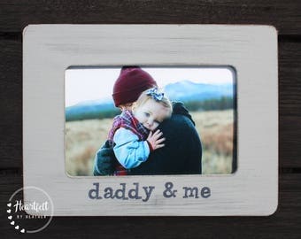 Papa cadre jour cadeau nouveau papa cadeau de photo cadre premier père personnalisé à enfant personnalisé Photo cadre rustique vieilli pour papa