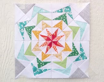 Star Paper Piecing Pattern - 80's Geese #250 - Quilt Pattern - Complete: 4 Sizes