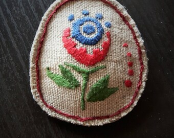 Embroidered brooch Sunberry. Brooch, fabric, fabric brooch, jewelry, textile art