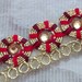Red Indian Embroidered Laces and Trims Saree Border Fabric Trim By The Yard Wholesale Trimmings Ribbon Sari Border Craft Sew ft273