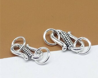 Sterling Silver S Clasp, Sterling S Clasps, 925 Silver S Clasps, Sterling Hook Clasp, Sterling Clasp Connector, Hook Clasp 11mm 13mm - TF287