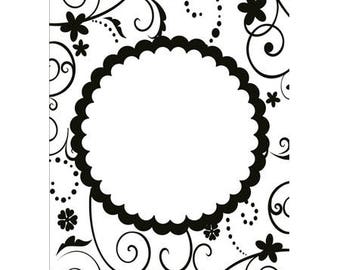 Ornament embossing workbook circle 10.6 x 15 cm_HSF006