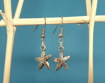 Starfish earrings earrings with starfish in silver