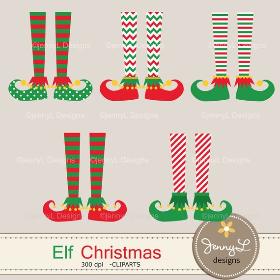 Elf Feet Christmas Clipart Christmas Cliparts for Digital