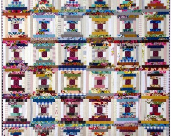 Outback Wife - Courthouse Steps Patchwork Quilt