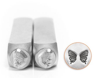 Butterfly Wings Metal Stamp Pack, Two Stamps, ImpressArt 6mm, Fairy Wings, Stamping Tool for Stamped Jewelry