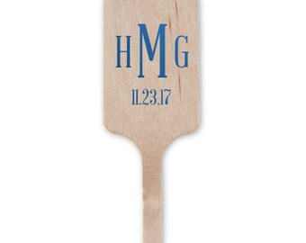 Personalized Wooden Stir Sticks, Single Initial Stir Sticks, Custom Drink Stirrers, Personalized Swizzle Sticks, Custom Barware, Stir 203
