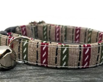 Geometric Cat Collar,Christmas cat collar,Christmas Gifts, Breakaway Collars, Cotton Cat Collars, Cat Collars, Kitty Collar, Cats Collar