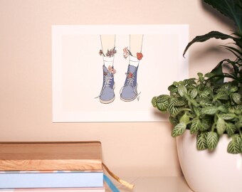 Boots A5 Art Print • Giclee Print • Hand Drawn Illustration