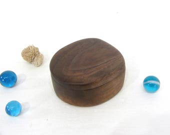 Black Walnut Wood Box, guitar pick holder, tooth fairy box, earring box
