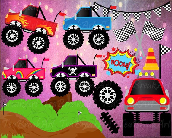 Download Monster Trucks V1 Rainbow Halloween SVG DXF Eps Cutting Files