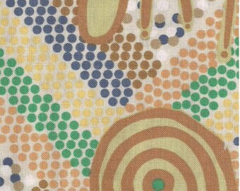 Australian Aboriginal fabric Wankaji Ash