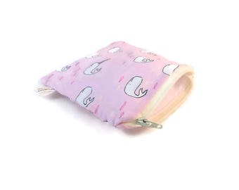 Narwhal Snack Bag || Reusable Sandwich Bag || Reusable Snack bag || Eco Friendly Gift || Zippered Pouch || Food Safe Bag