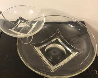 Chip & dip clear glass