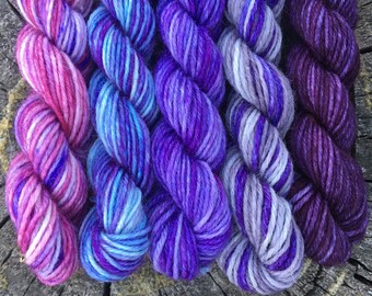 Quirrell's Turban Mini Sock Yarn Skeins - 25 yds each - Harry Potter Miniskein Set