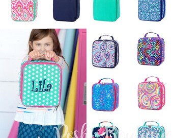Monogrammed Lunch Box, Back to School, Lunch Bag, Girls Lunch box, Boys Lunch Box, Kids Lunch Box, Preppy lunch box, Monogram Lunchbox
