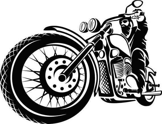 Download Motorcycle 1 Chopper Outlaw Bike Biker Repair Shop Logo .SVG