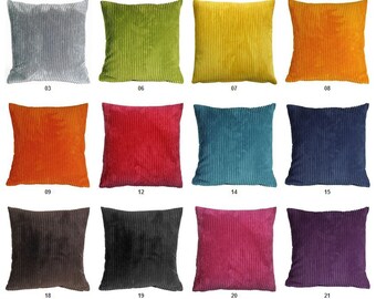 Wide Wale Corduroy Square Pillows 18x18