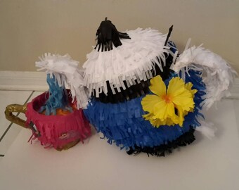 Teapot and Teacup piñata. Handmade. Alice in wonderland. New