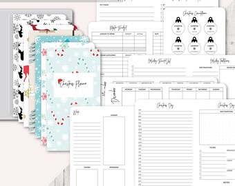 TN STANDARD Size: Christmas Planner, Printable Travelers Notebook Insert, Regular TN, Holiday, Budget, Gifts, Meal Planner, Elf Planning