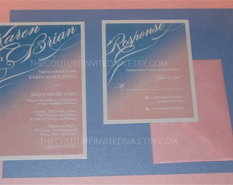 Rose Quartz and Serenity Invitation, Pantone 2016 Color of the Year