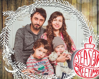 Photo Christmas Card - Digital File (Season Greetings)