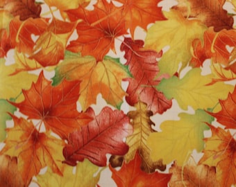Harvest Bounty by Nicole Tamarin for Quilting Treasures A116 Autumn Leaves Sold by the Half Yard