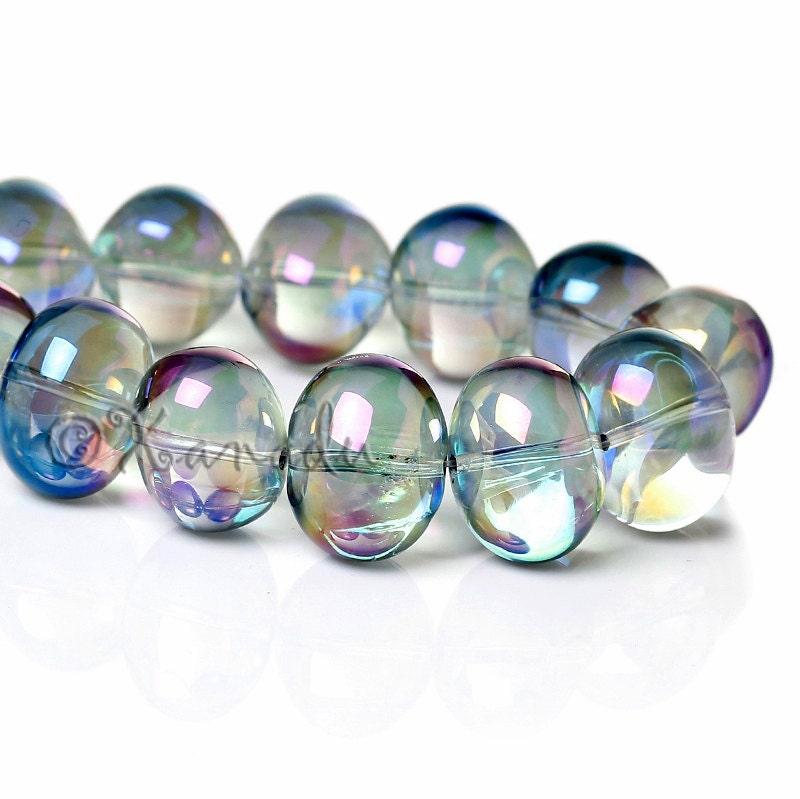 Aurora Borealis Glass Beads 16mm 10/20/50 Wholesale Oval AB