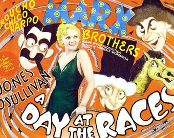 Marx Brothers A Day At The Races 1937 Movie Film - Vintage Reproduction Wall Art Home Decor Poster Print A4