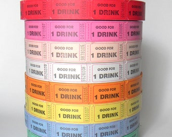 200 Good for One Drink Tickets, Wedding Reception Drink Tickets, Party Drink Tickets, Carnival Tickets, Circus Theme Party