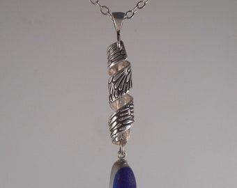 Unique Corkscrew Fine Silver Necklace