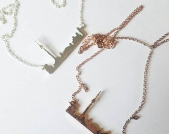 TORONTO skyline necklace / rose gold / silver / gift for her / yyz / the6ix/ the six / toronto vs. / toronto necklace / unique