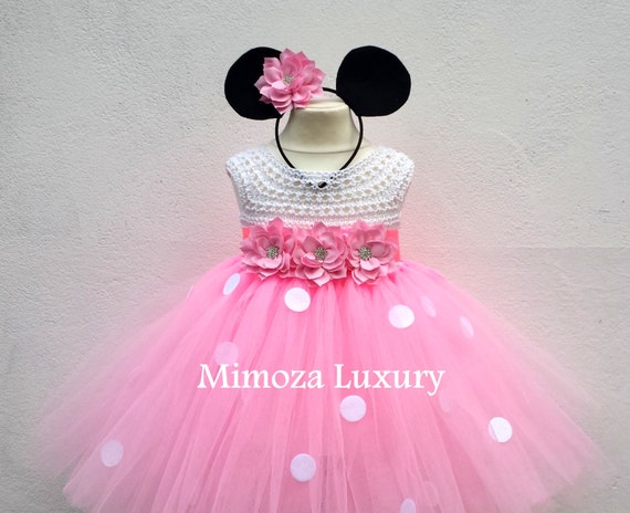 Minnie mouse birthday dress, pink minnie mouse outfit, 1st birthday tutu dress, minnie mouse themed party, minnie mouse ears, minnie dress