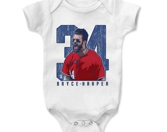 Bryce Harper Baby Clothes | Washington Baseball | Baby Romper | Bryce Harper Clutch B