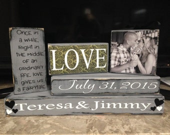 Personalized Wedding/Engagement Blocks