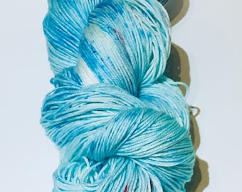 Free Shipping! "Wish" Ready to ship hand dyed. Southern Sock yarn base. Superwash Merino wool and nylon.430 yds.