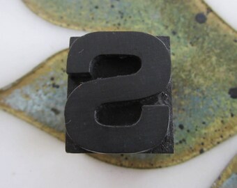 Wood Letterpress Type Printing Block Letter S