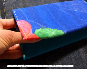 Checkbook protector made from recycled cotton