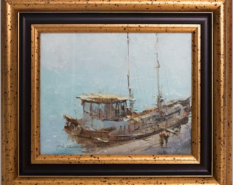 Oil painting: "In port" 2006.